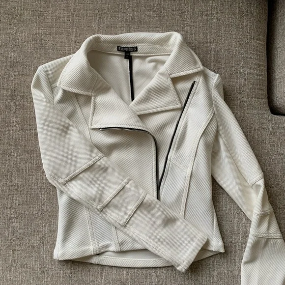 Express White Moto Jacket - Picture 4 of 14